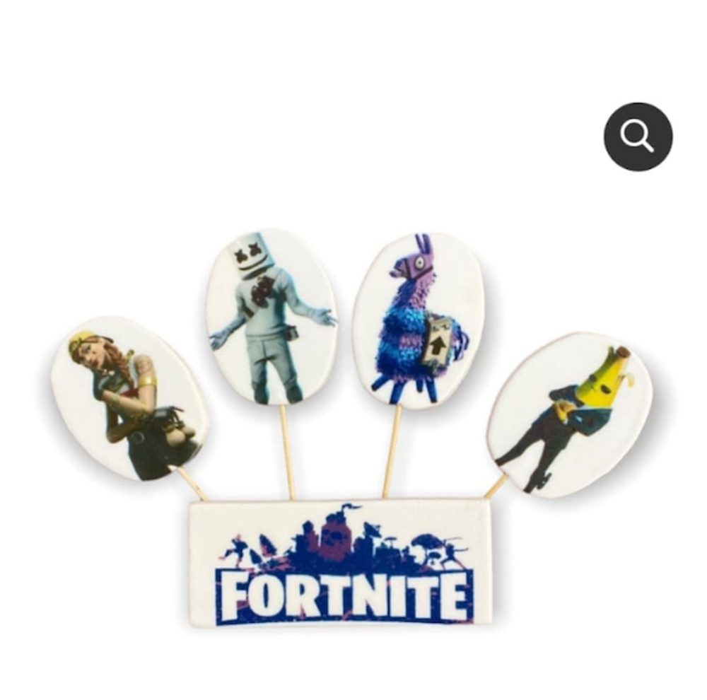 Fortnite – cukor díszítő beszúrók tortára -